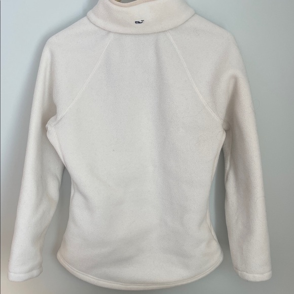 Vineyard Vines Cream Half-Zip Fleece Pullover - Picture 2 of 5